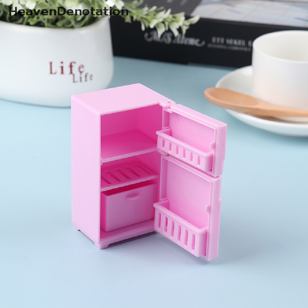 [HeavenDenotation] 1/12 Dollhouse Miniature Kitchen Refrigerator for Dolls Living Room