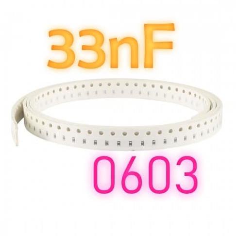 SMD 33nF 50V Y5V 0603 1608 20% Multilayer Ceramic Capacitor lisuin90 Segera Dapatkan