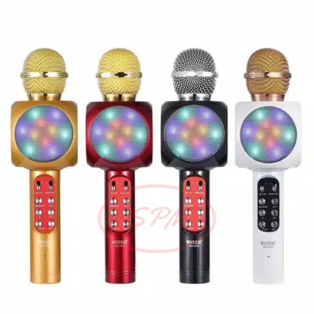 WS - 1816 Mic Wireless Bluetooth Karaoke Smule LED RGB / Microphone / Mic Terbaik Murah / Mic