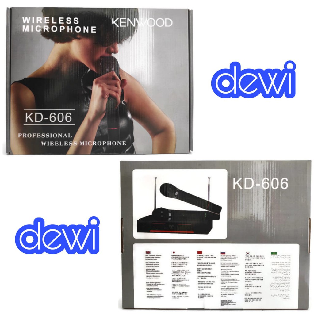 MIC KENWOOD KD-606 / MICROPHONE WIRELESS KENWOOD KD606 / MIC DOUBLE WIRELESS KENWOOD KD 606