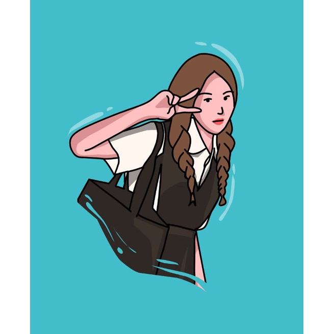 VECTOR ART [SOFTFILE ONLY] Karikatur / Ilustrasi / Ilustrasi wajah / Kado wisuda /