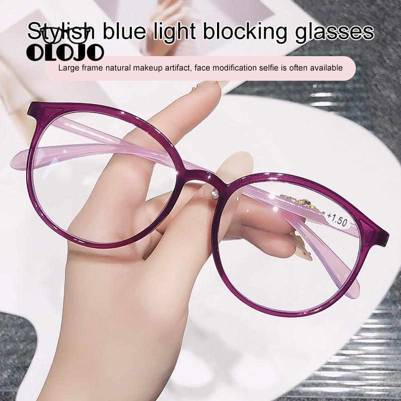 COD kacamata anti radiasi Kacamata Anti blue kacamata Optik leopard ️Transparan Frame Oval Anti blue Light Glasses ol2