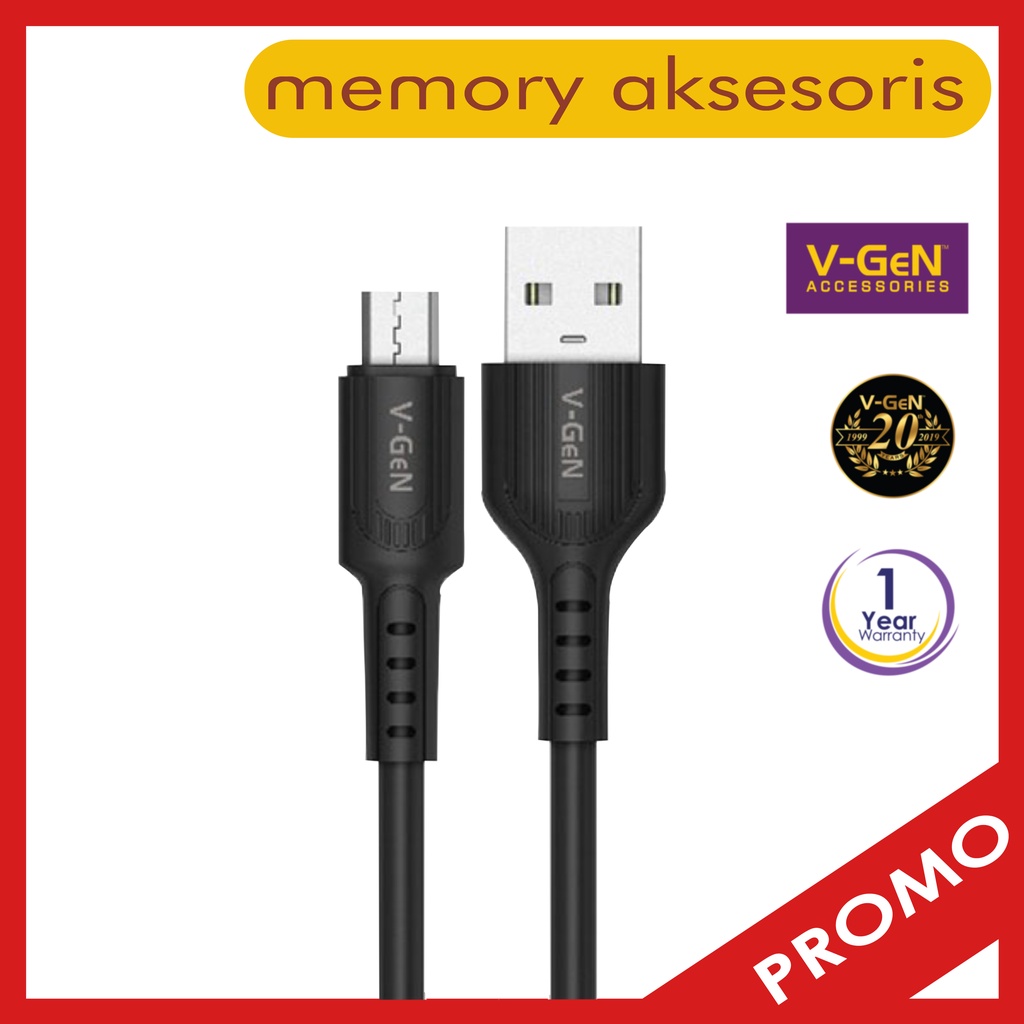 Kabel Micro USB V-GeN VCB-21 3A 1 Meter Fast Charging