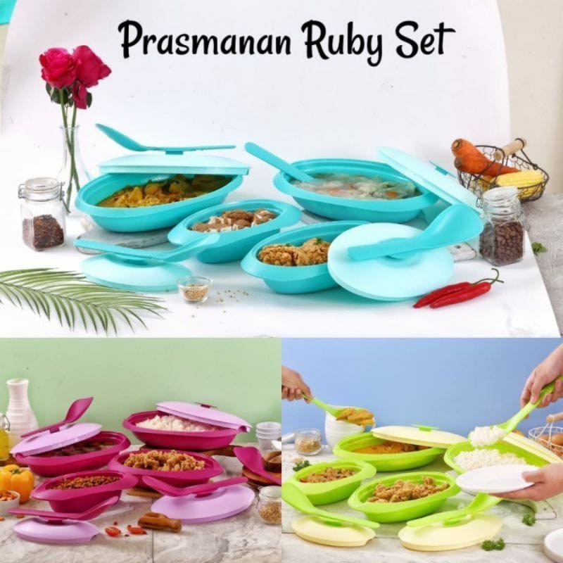 TEMPAT PRASMANAN RUBY SET/WADAH SAJI MAKANAN
