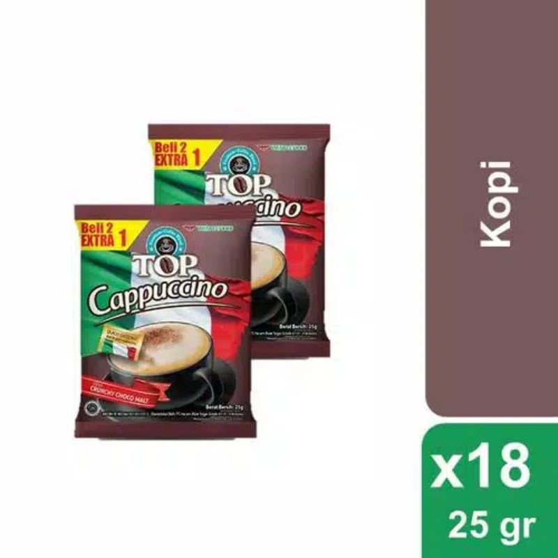 

Kopi Top Cappuccino 25gr x 9 x2 TOP Kopi Instan Rasa Capucino TwinPack 25gr x 9x 2