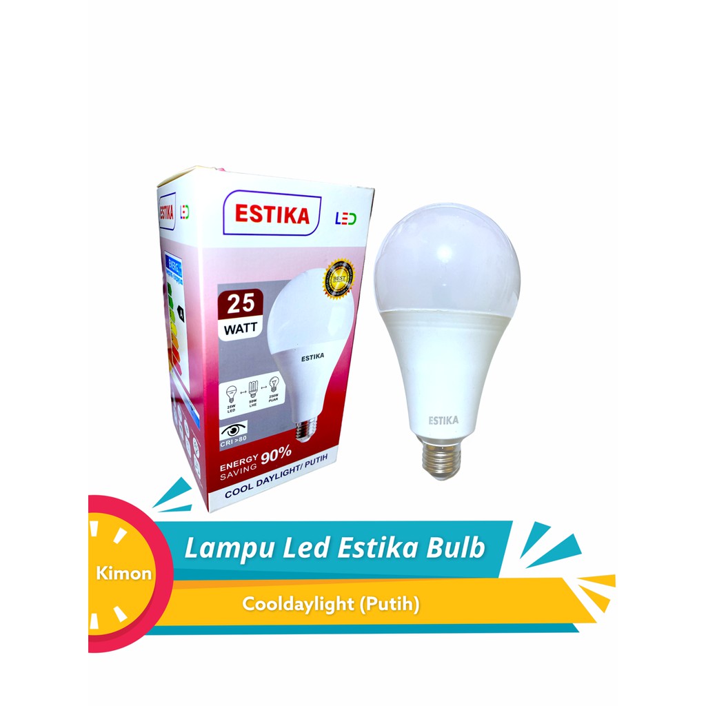 LAMPU LED BULB ESTIKA 11WATT 3W 5W 8W 14W 18W 25W BOHLAM HEMAT LISTRIK ORIGINAL BY VISICOM