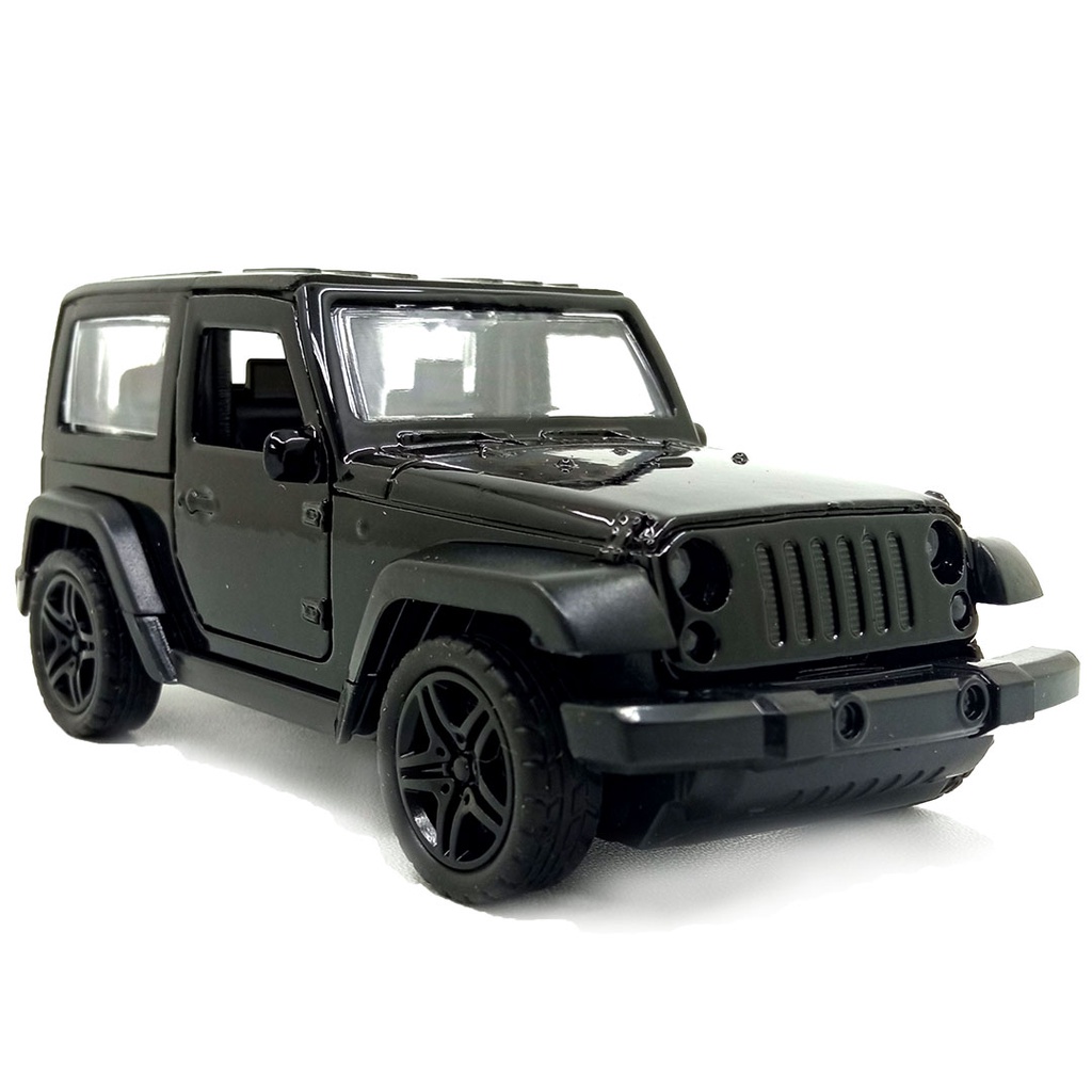 Toy Addict Jeep Wran9ler Hard Top Offroad Hitam Diecast Mainan Mobil