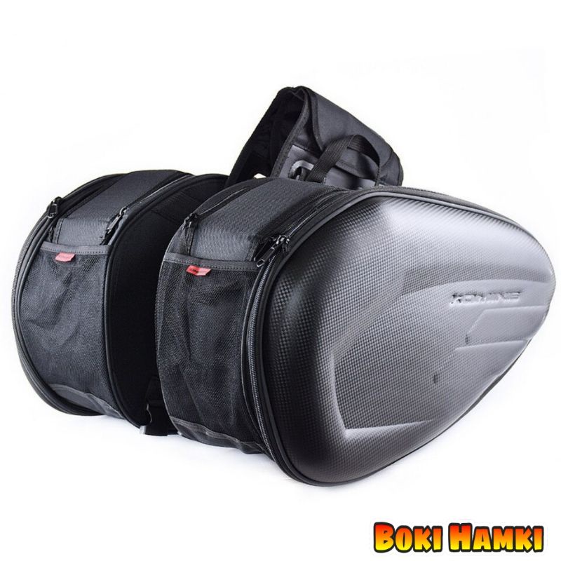 Side bag touring bikers tas bagasi sporty tas samping motor komin w175 tiger mega pro ninja rider su
