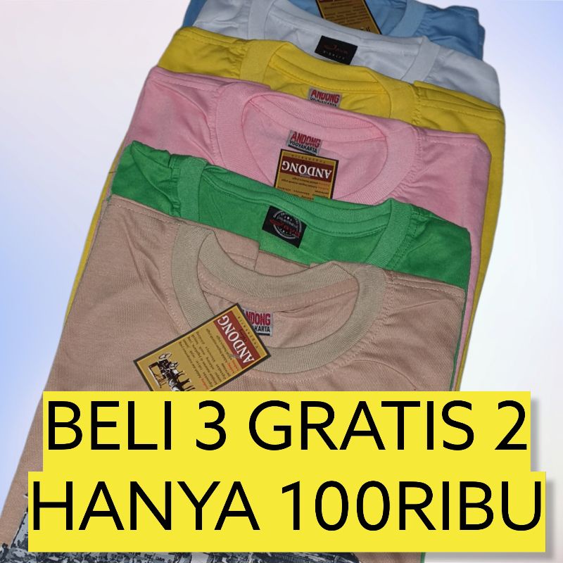 Doublefive - Paket Reseller Beli 3 Gratis 2 pcs Grosir Kaos Distro Fashion Murah Ukuran M L XL - Kaos Oleh Oleh Jogja