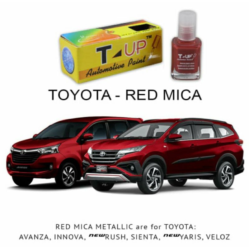 T-Up cat oles toyota red mica contoh cat toyota merah maroon sample cat red mica toyota