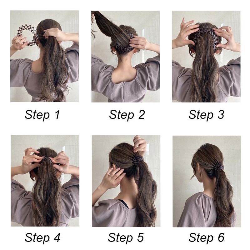 Jepit Rambut Korea Ponytail Hair Clip Sanggul Ikat Rambut Import