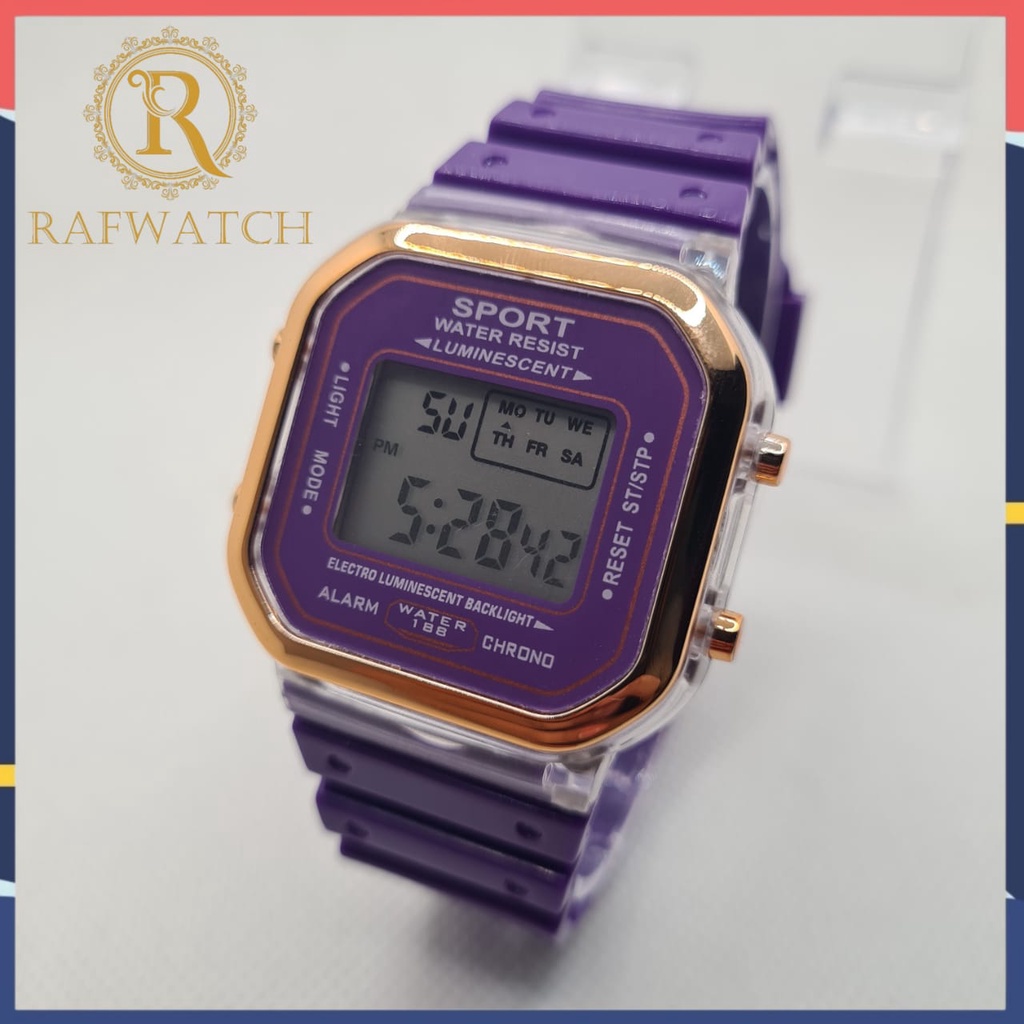 JAM TANGAN DIGITAL RUBBER PRIA WANITA REMAJA SEGI DW-5600 GROSIR RUBBER SPORT LED KOREAN STYLE