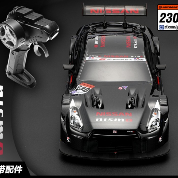 RC Drift Mainan Mobil Drift Racing Kecepatan Tinggi RC Car Drifting - GTR HITAM, 1 Battery