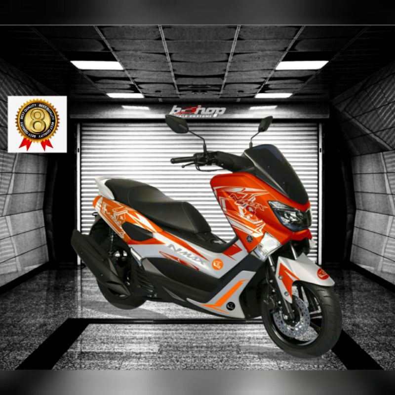 Sticker Decal yamaha Nmax full body orange silver variasi #stiker888