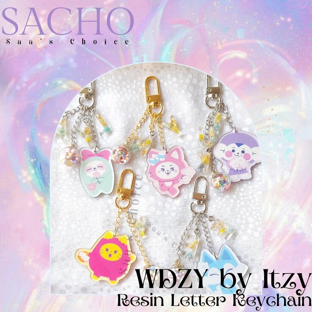 SACHO - WDZY by ITZY Resin Letter Keychain