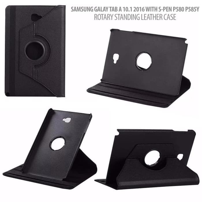 Case Rotating Samsung P580 P585 Tab A 2016 leather standing case