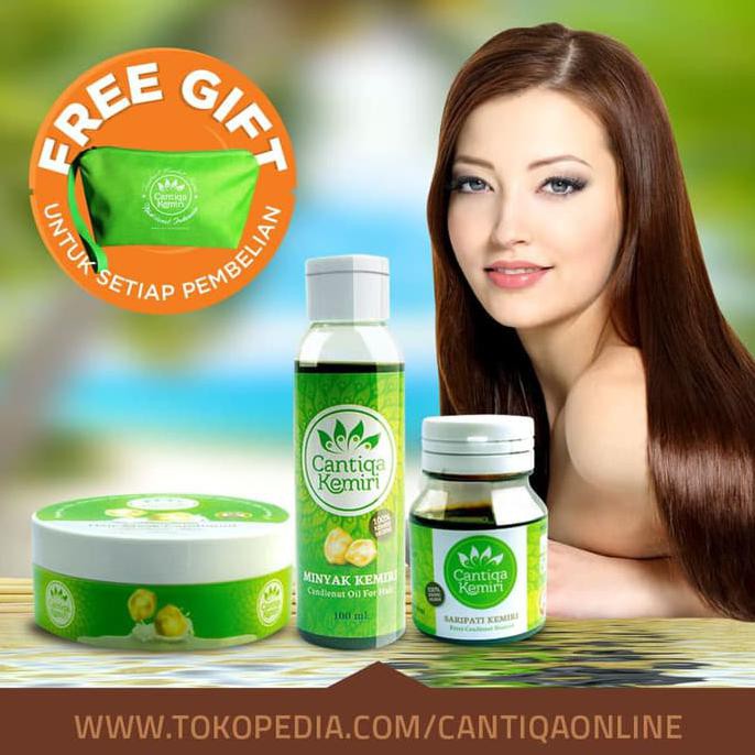 Sale Paket Perawatan Rambut Alami Cantiqa Kemiri Diskon