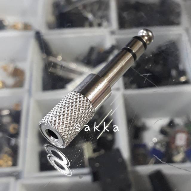 Converter jack 3.5 to 6.5 jack konektor stereo