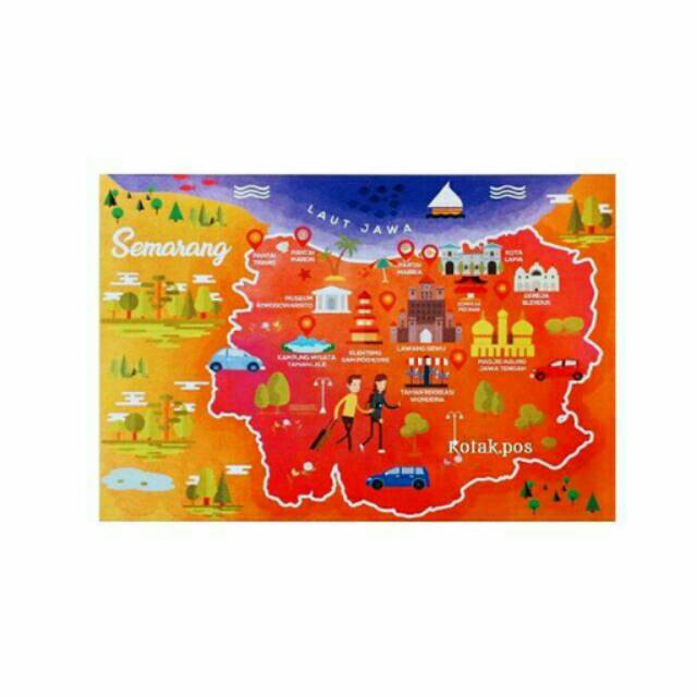 

SEMARANG MAP CARD SERIES ILUSTRASI KARTU POS POSTCARD POSTCROSSING SURAT FILATELI MURAH INDONESIA