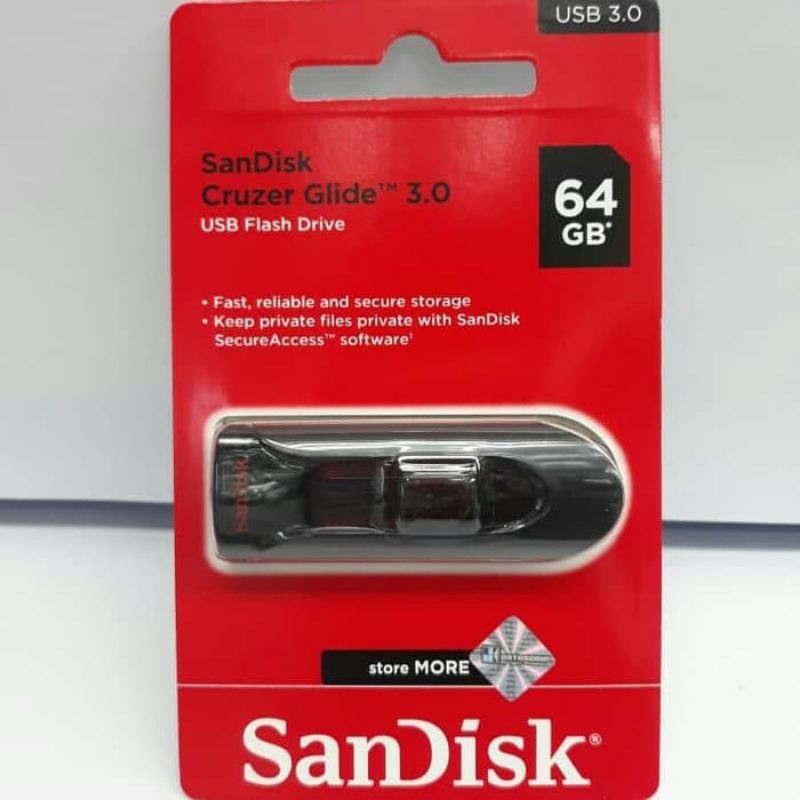 Sandisk Flashdisk 64GB Cruzer Glide USB 3.0 Flash Drive SDCZ600