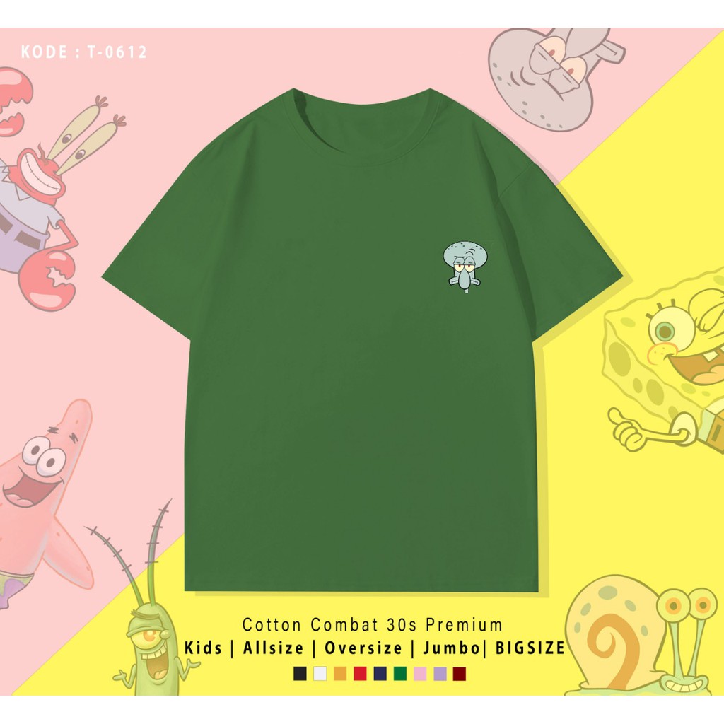 SPONGEBOB T0612 / COUPLE KAOS / T-SHIRT / TERMURAH DISNEY BESTSELLER / CUSTOM / TUMBLR TEE / KADO