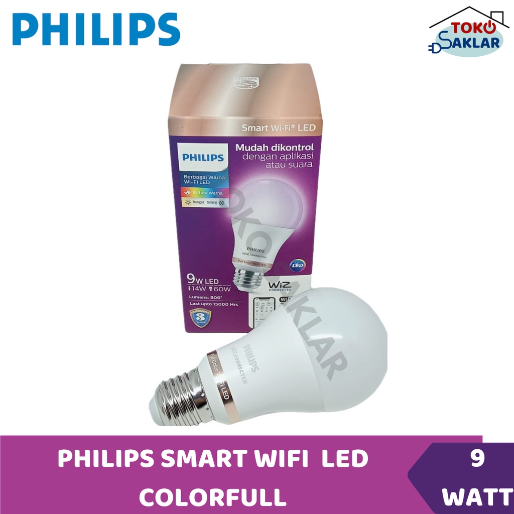 Lampu Led Philips Smart WiFi 9w Colourfull & Tunable White 9 W