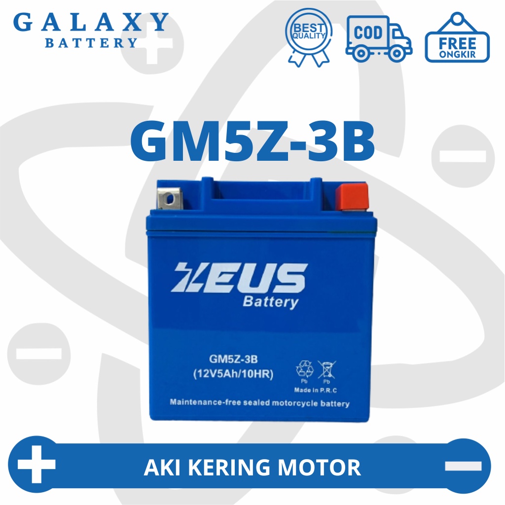 Jual Aki Motor Jupiter / Jupiter (MX Lama / Z Lama) GM5Z-3B Zeus Accu