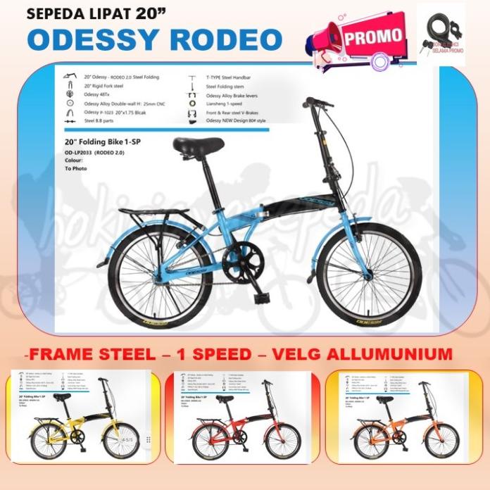Sepeda Lipat Odessy 20" 2035 Folding Bike Single Speed Diskon R10