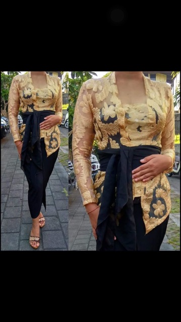 SALE !! Set kebaya jadi motif anggrek