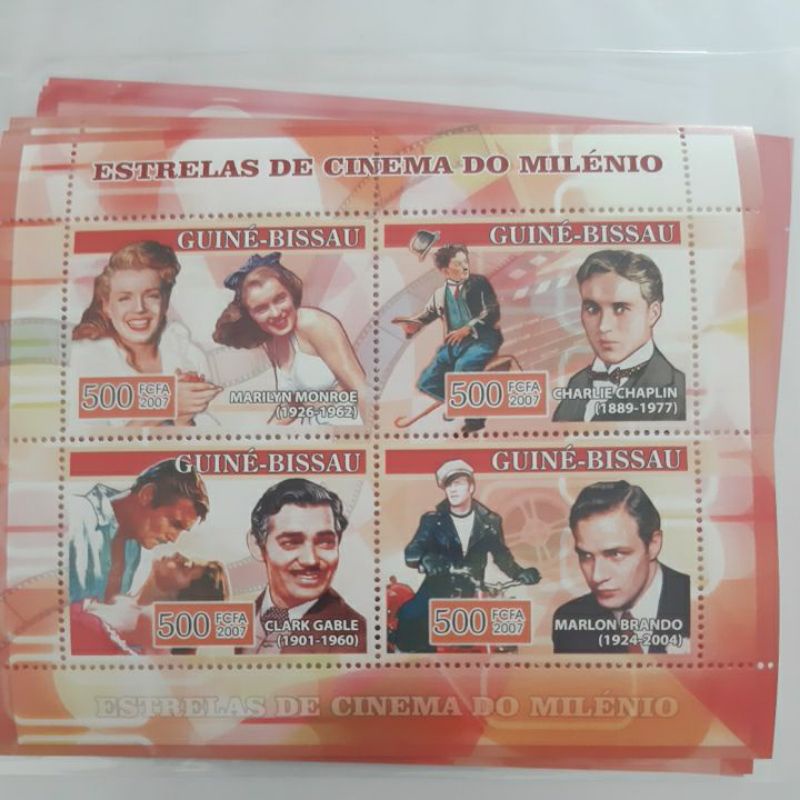 

Perangko Guinee Bissau aktor dan artis sheet 4 prangko