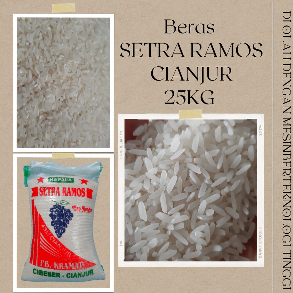 

BERAS KEPALA SETRA RAMOS ASLI CIANJUR 25KG