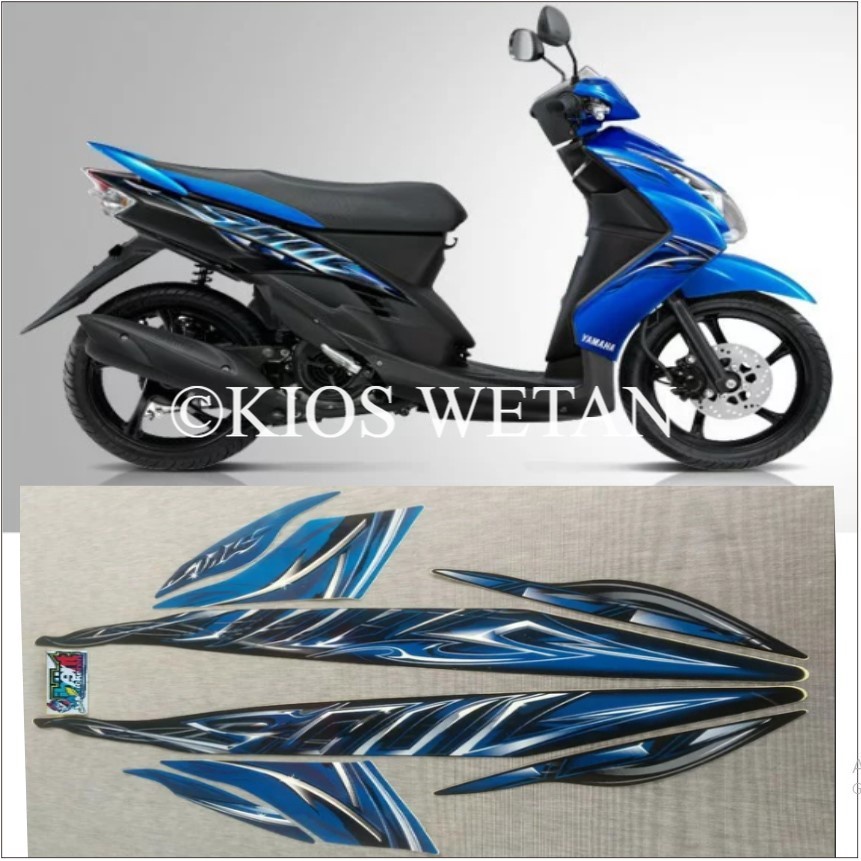 STRIPING MIO SOUL BIRU  2011 2012 STIKER LIS STANDAR ORI YAMAHA POLET