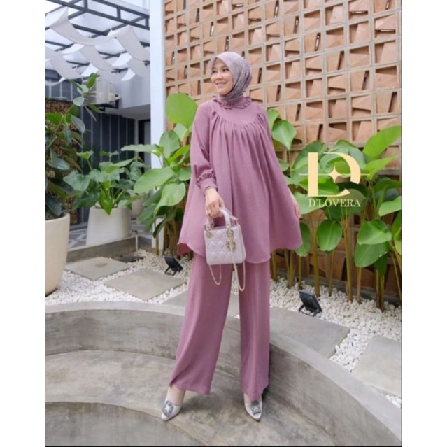 YUNA SET/ SETCEL TERLARIS FASHION WANITA MUSLIMAH