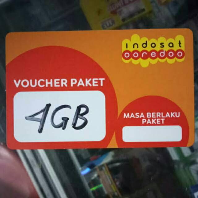 Voucher indosat 4Gb masa aktif 30 hari