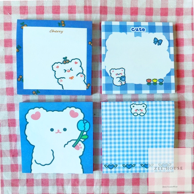 

sticky note blue bear