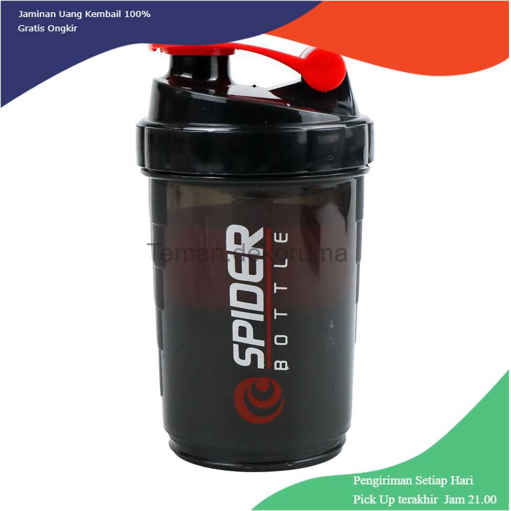 TD-DPR Spider Botol Minum Whey Protein GYM Shaker 3 Part 500 ml - SPB01