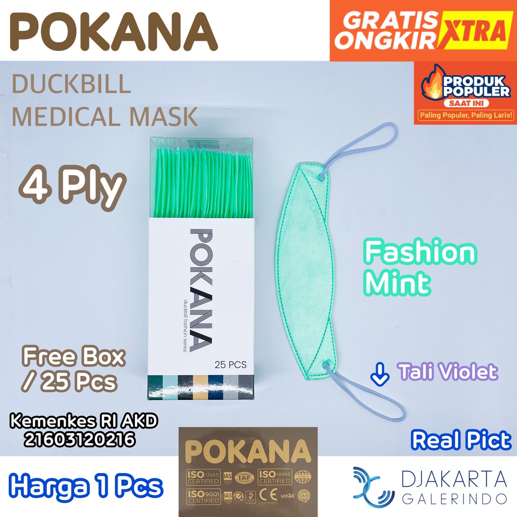 Masker POKANA Duckbill 4Ply Medical Mask - Fashion Series