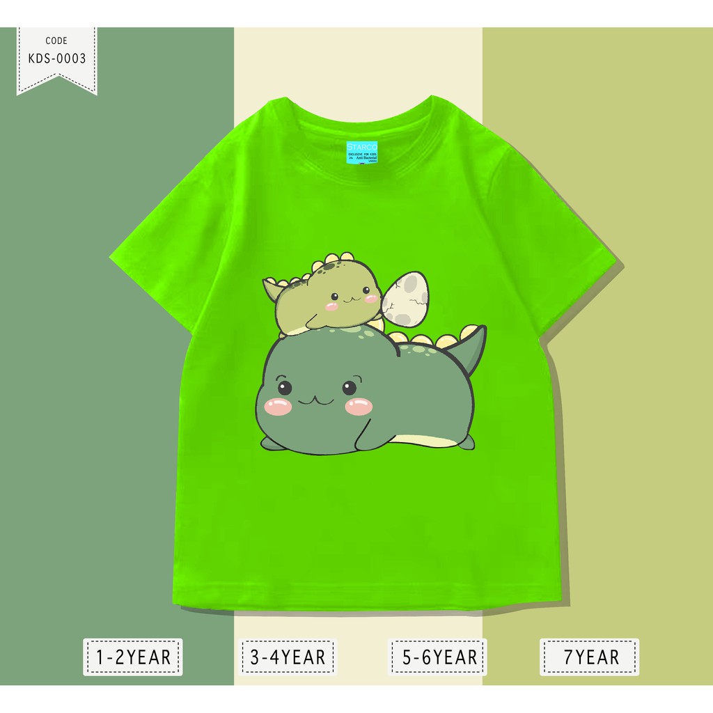 Baju Dinosaurus/ Kaos Distro Anak Laki Laki dan Perempuan / Unisex / Motif Dino