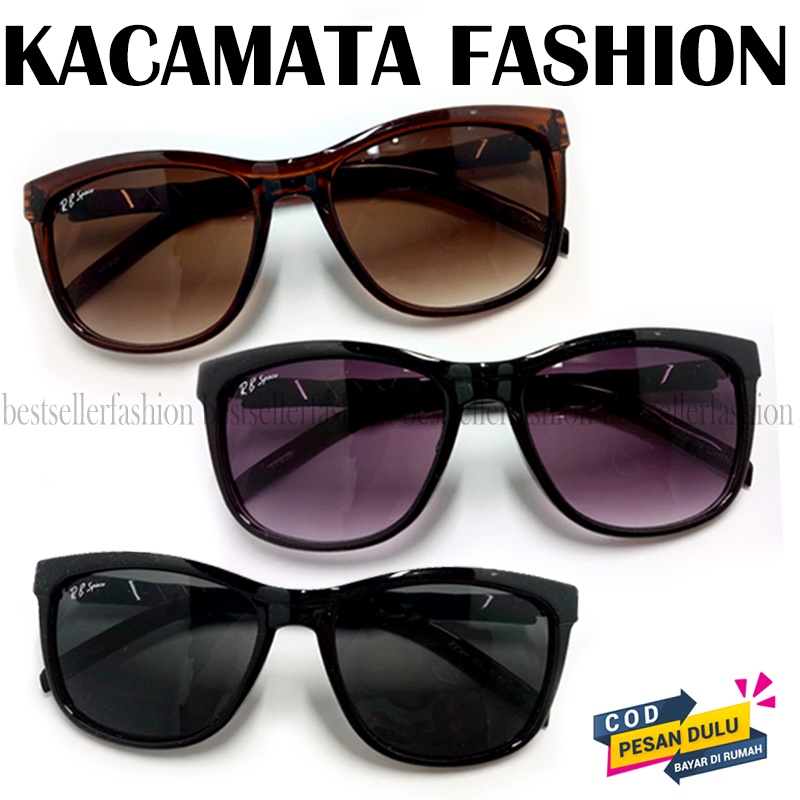 Kacamata Hitam Anti UV Korean Fashion Sunglassess Unisex Kacamata Gaya Full Hitam Pria Wanita - Kacamata Retro Cassual Kacamata Terbaru Kacamata Murah Terlaris