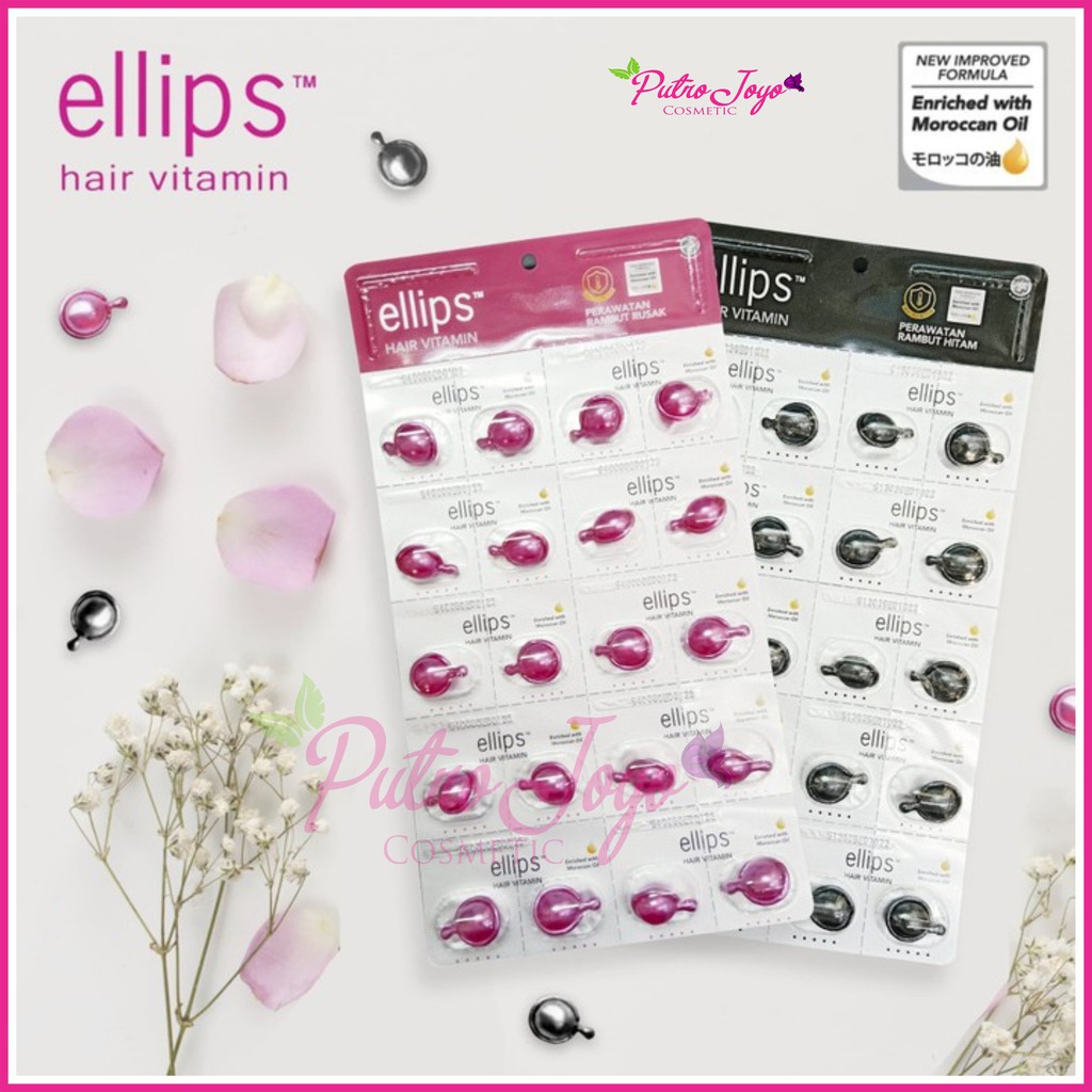 ELLIPS Vitamin Rambut Pink/Black Isi 20 Pcs