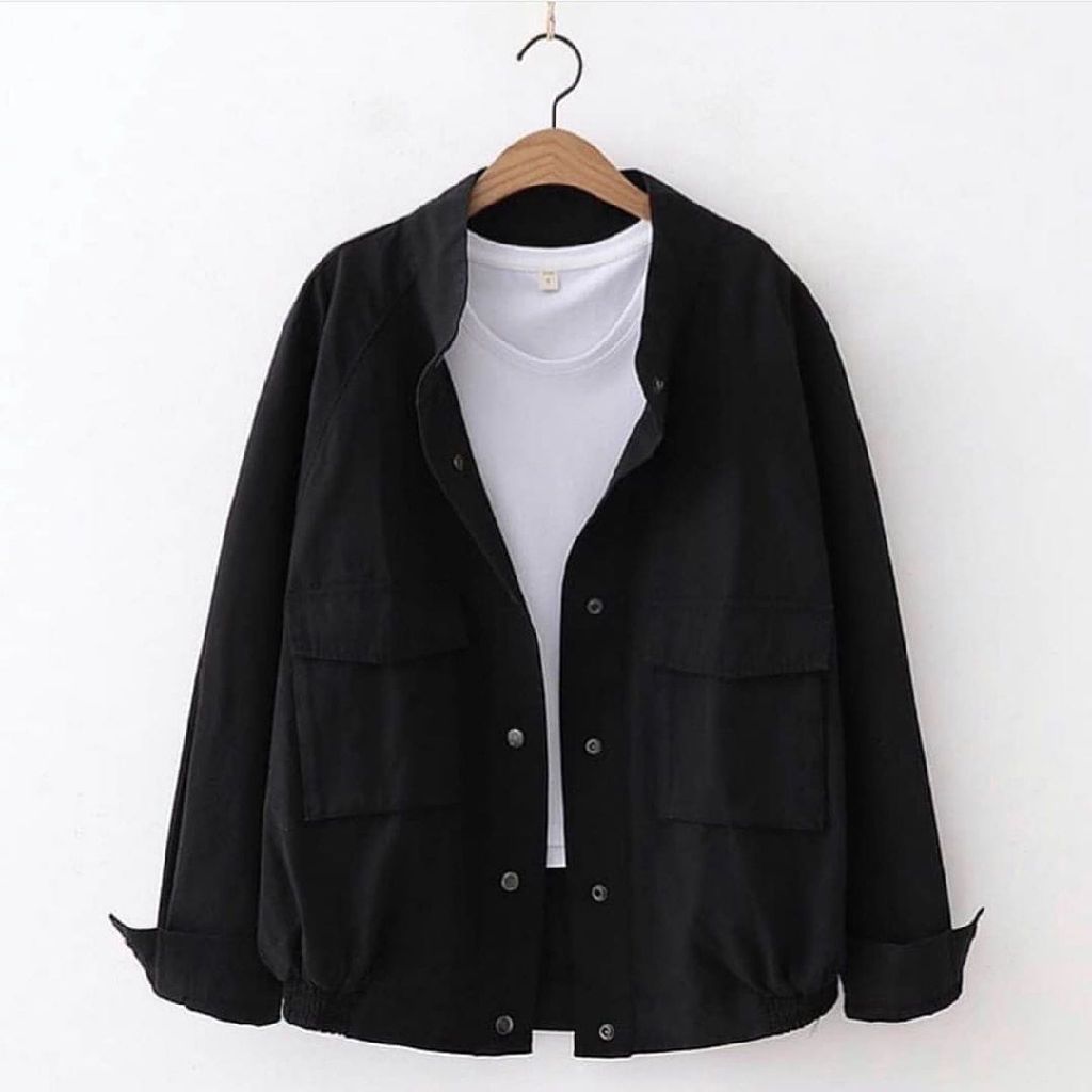 [R.A] SELLY JAKET PARKA Fashion Jaket Parka Big Pocket Kanvas Premium TERLARIS-2