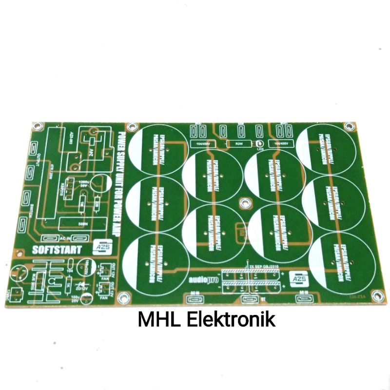 PCB 10 Elco PSU Class AB dan B Plus PCB Softstart