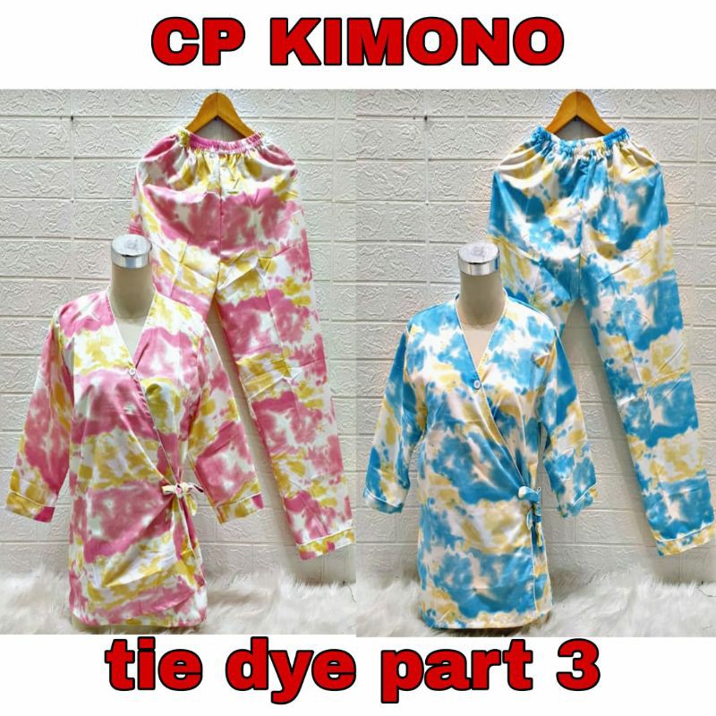 Dtree . baju tidur piyama dewasa CP KIMONO TIE DYE/ baju tidur dewasa cp katun eropa