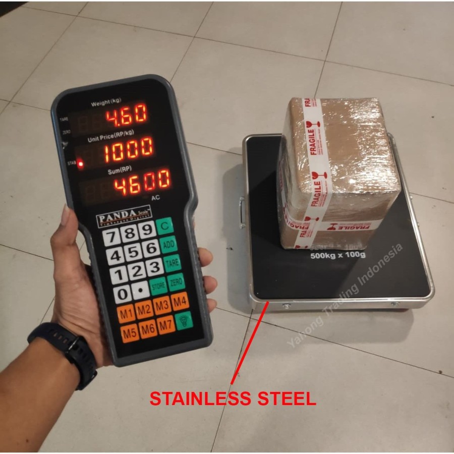 Timbangan Digital Barang Ekspedisi Wireless Tanpa Kabel 500kg 100g