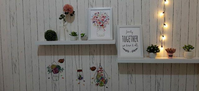 Promoooo!!! 1 Buah Wall Decor Frame Fiber A4 - Quotes Life Series Hiasan Dinding Shabby Chic