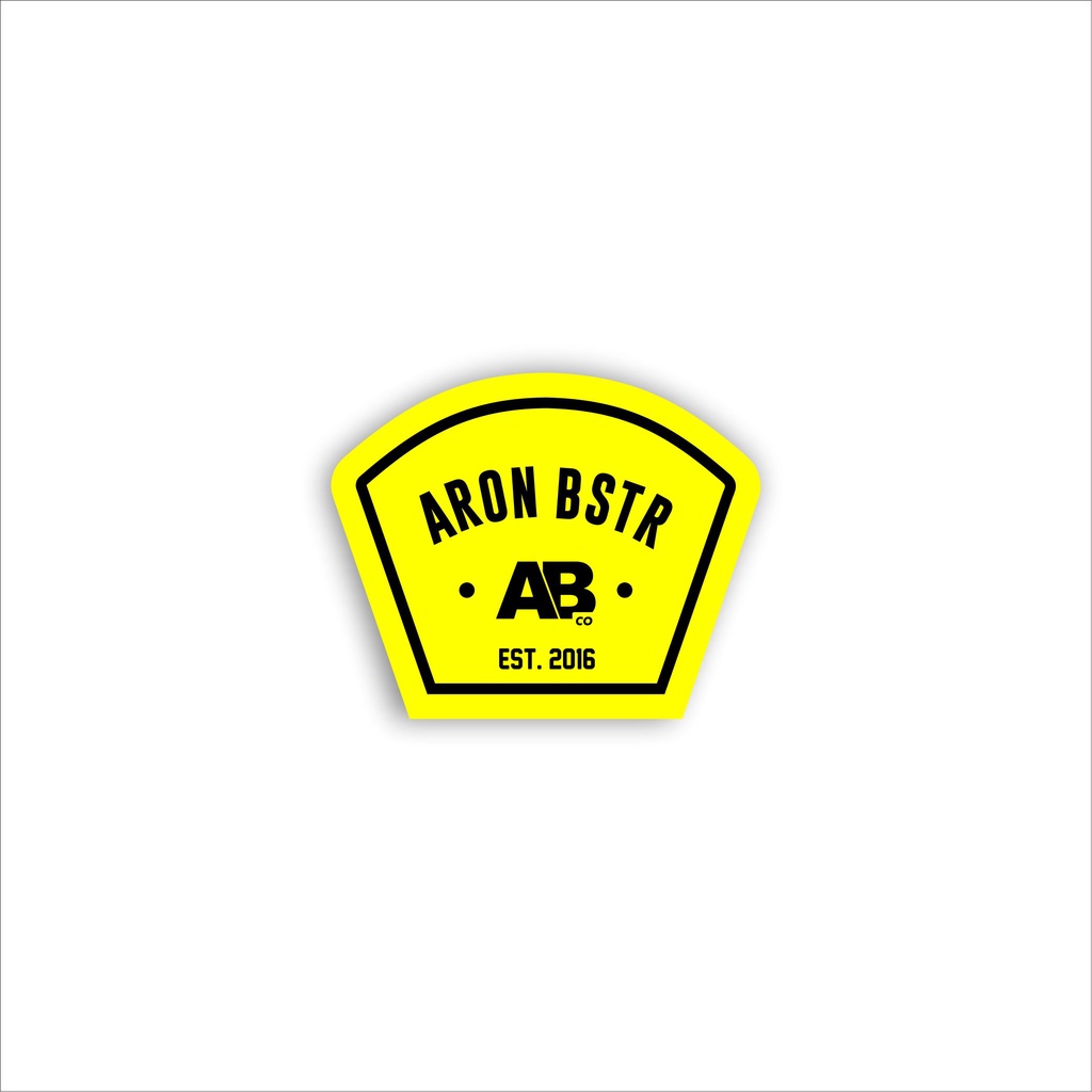 

Stiker brand stiker distro Ab Aron bstr est 2016 bahan graftac anti air