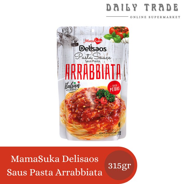 

Mamasuka Delisaos Saus Pasta Spicy Arrabbiata 315gr