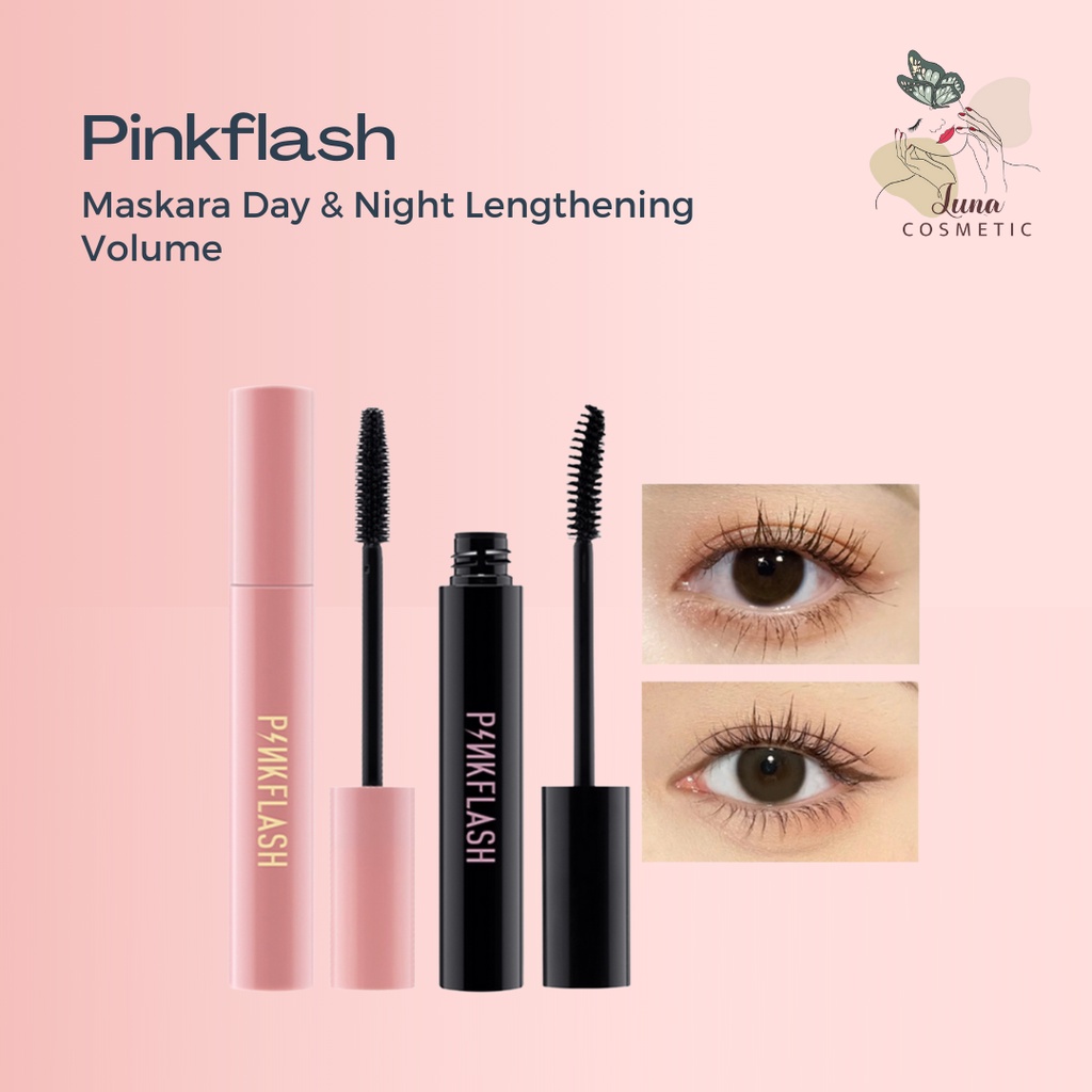 PINKFLASH #OhMyWink Maskara Day &amp; Night Lengthening Volume Waterproof Longlasting Mascara