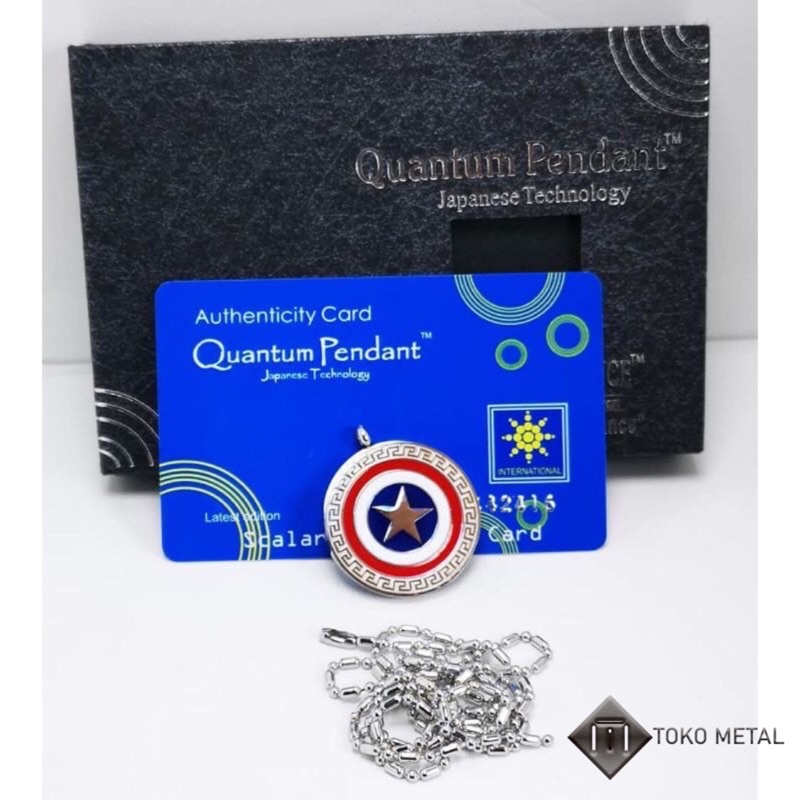 KALUNG TITANIUM KAPTEN AMERIKA / QUANTUM PENDANT / [ TOKO METAL ]
