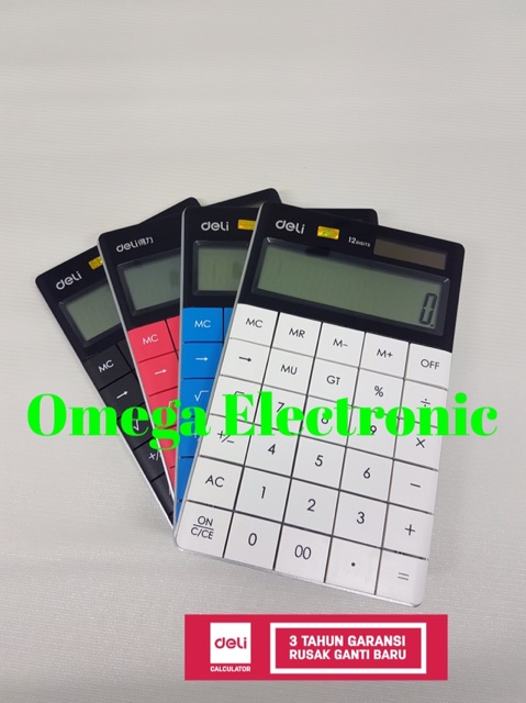 Deli E1589 Calculator Desktop Kalkulator Stylish Office 1589 Kantor Warna Warni